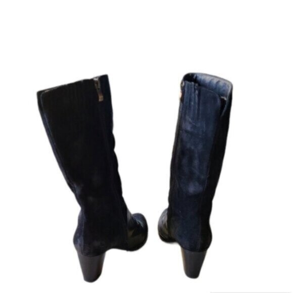 Antelope Black Sueded Leather Tall Boots Sz 6.5 - Picture 7 of 8